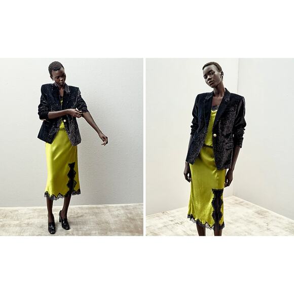 J. Crew Collection Helena Black Metallic Corduroy Jacket Blazer 14 NWT - Picture 2 of 15